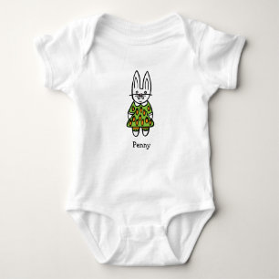 Personalised Penny the Rabbit Baby Bodysuit