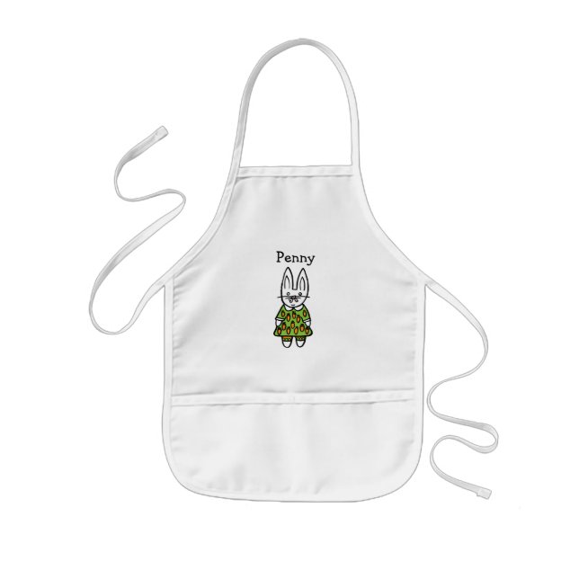 Personalised Penny the Rabbit Kids' Apron (Front)