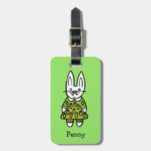 Personalised Penny the Rabbit Luggage Tag