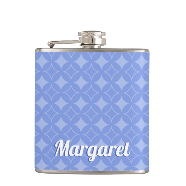Personalised Periwinkle Flask (Front)