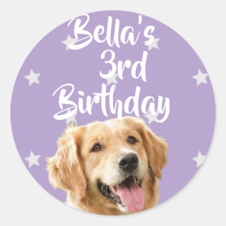 Personalised pet birthday favor stickers 
