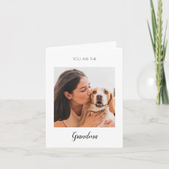 Personalised Pet Photo Dog Grandma Mother's Day Card (Front)