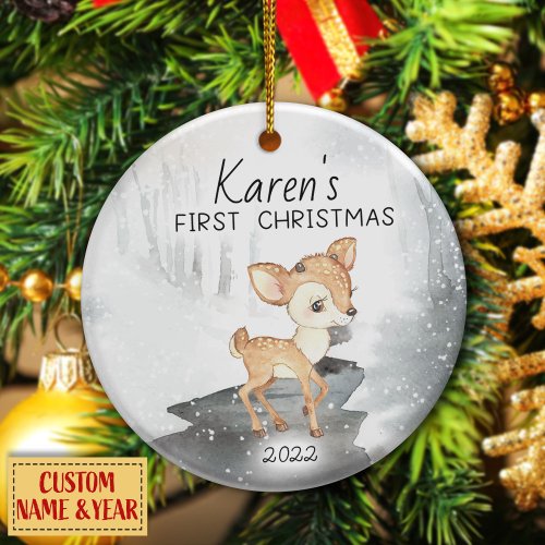 Personalised Peter Rabbit My First Christmas Tree  Ceramic Ornament