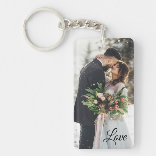 Personalised Photo and Text  Keychain