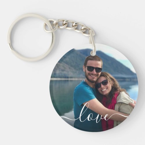 Personalised Photo and Text Photo Collage Keychain