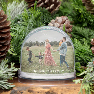 Personalised Photo And Text Snow Globe. Snow Globe