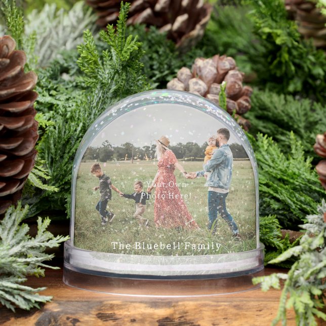 Personalised Photo And Text Snow Globe. Snow Globe (Winter)