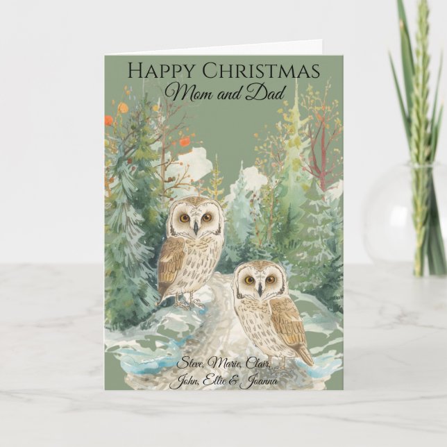 Personalised Photo Christmas Card for Parents (Front)