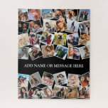 Personalised Photo Collage 36 Picture Jigsaw Puzzle<br><div class="desc">Modern personalized picture puzzle featuring 36 square photos for you to replace with your own,  and a text template to add your name or personalized message.</div>