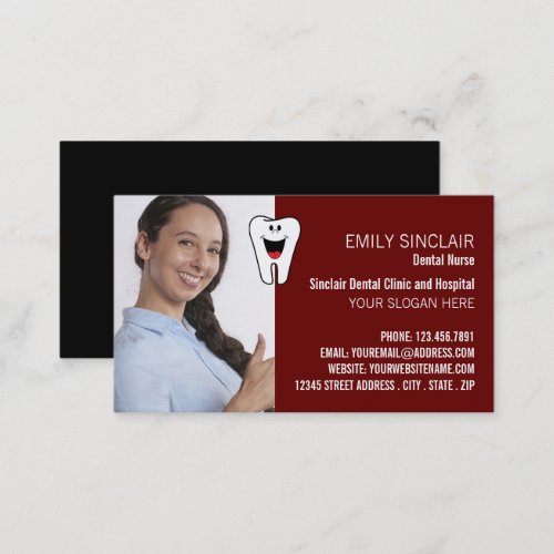Personalised Photo Dentistry Dentist Business Card