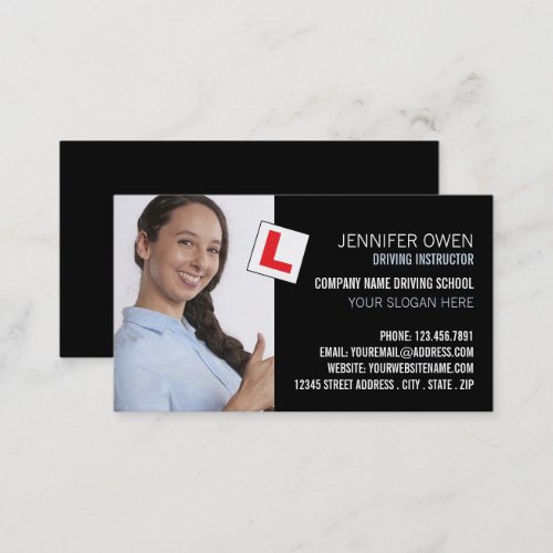 Personalised Photo Driving School Instructor Business Card