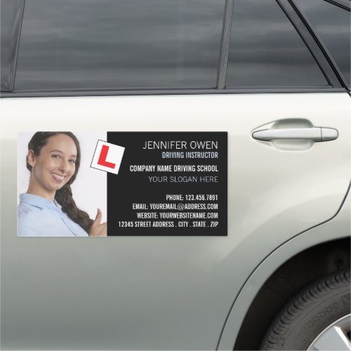 Personalised Photo Driving School Instructor Car Magnet