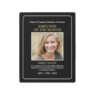 Personalised Photo - Employee Award Metal Print