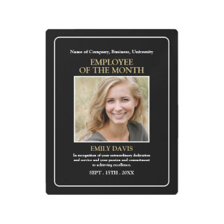 Personalised Photo - Employee Award Metal Print