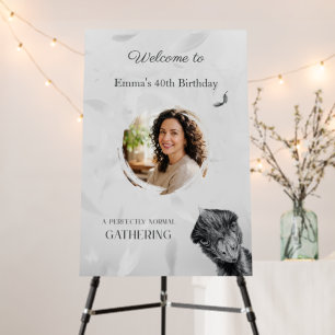 Personalised Photo Emu Birthday Welcome Sign