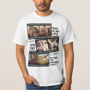 personalised photo film and text T-Shirt
