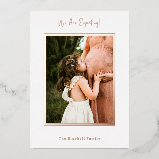 Personalised Photo Foil Pregnancy Announcement (Front)