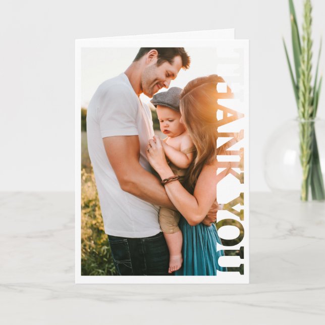 Personalised Photo Frame Thank You Card (Front)