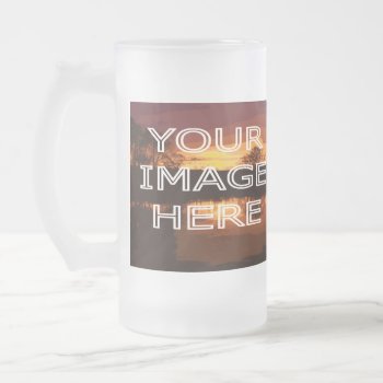 Personalised Photo Frosted Glass Beer Mug