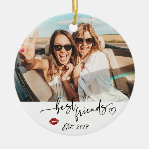 Personalised Photo gift for Best Friend Ceramic Ornament