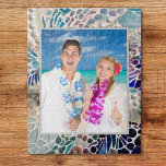 Personalised Photo Jigsaw Puzzle<br><div class="desc">You can customize this puzzle with your own photo.
The frame is decorated with a print of my Seashell Mosaic.
 It was made with found shells and small fragments of colored glass and pebbles.
 Original Mosaic © Michele Davies</div>