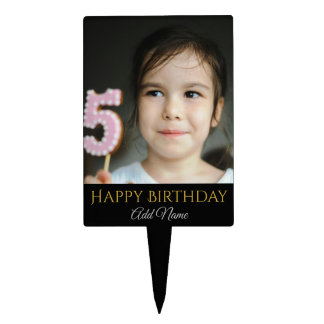Personalised Photo Name Happy Birthday Picture For Cake Topper