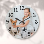 Personalised Photo Name Large Clock<br><div class="desc">Perfect for nurseries,  bedrooms or any room in your home. A fun design which you can personalise with a loved one's name and photo to create a unique gift. Designed by Thisisnotme©</div>