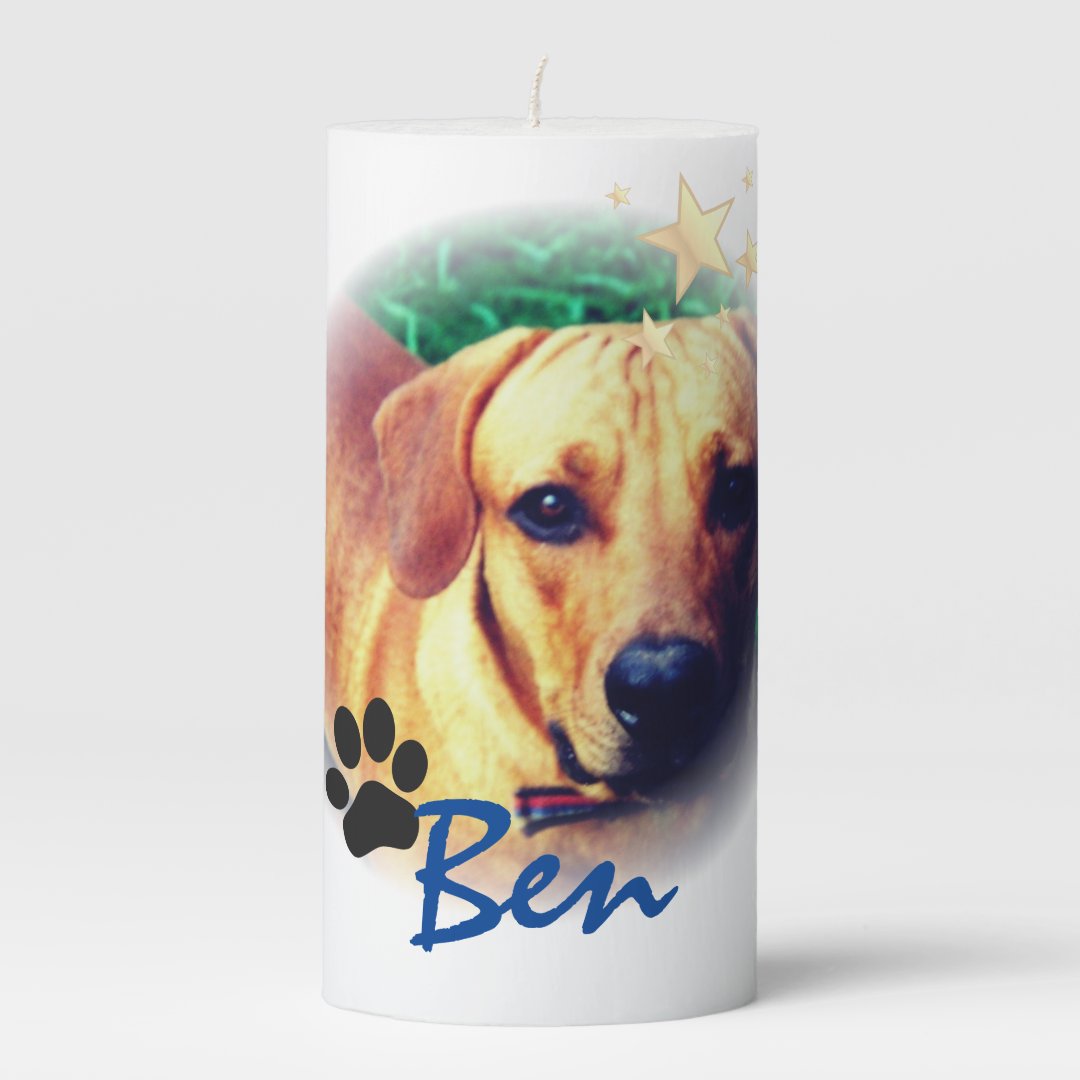 Personalised Photo Pet Dog Memorial Candle Zazzle