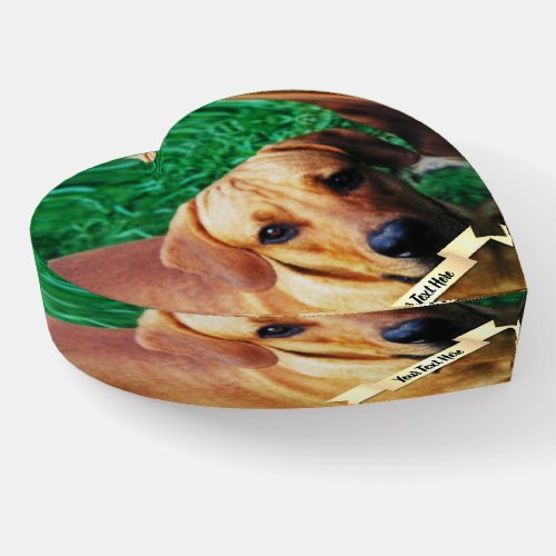 Personalised Photo Upload 3D Glass Heart Paperweight