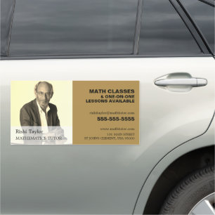 Personalised Photograph, Math Tutor, Teacher Car Magnet