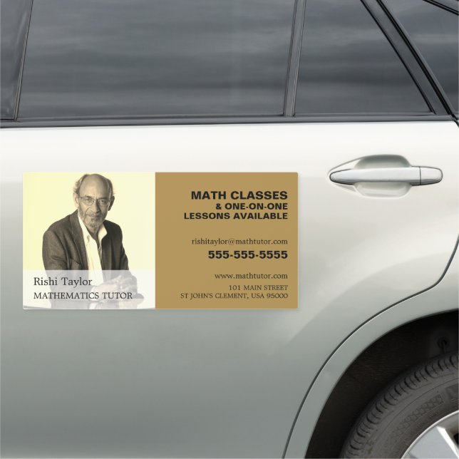 Personalised Photograph, Math Tutor, Teacher Car Magnet (In Situ)