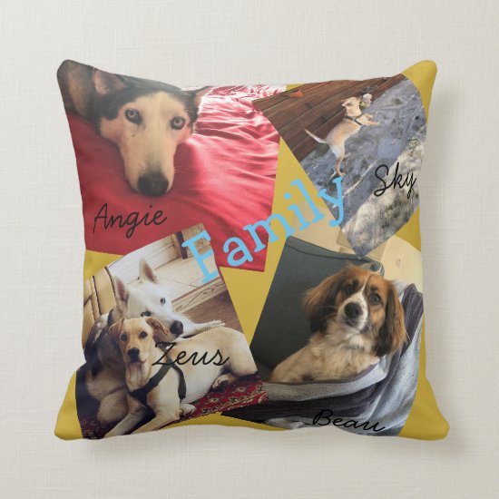 Personalised picture throw pillow