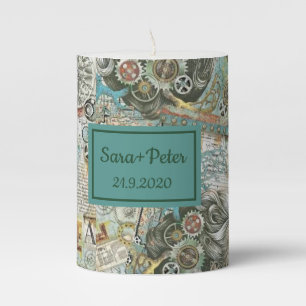 Personalised Pillar Candle - Time Standing Still