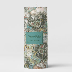 Personalised Pillar Candle - Time Standing Still