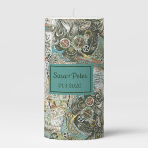 Personalised Pillar Candle - Time Standing Still