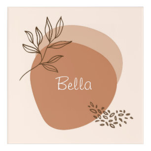 Personalised pink minimalist Acrylic wall art