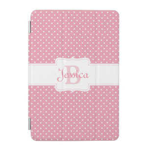 Personalised Pink Polka Dot iPad Mini Cover