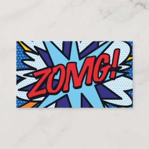 Personalised Pop Art Comic Book ZOMG! Business Card