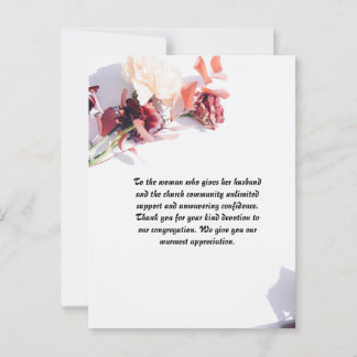 Personalised Post card for Pastor's Wife