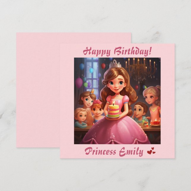Personalised Princess [Name] Birthday  (Front/Back)