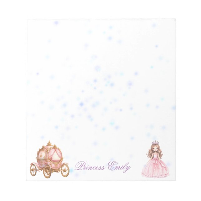 Personalised Princess Notepad (Front)
