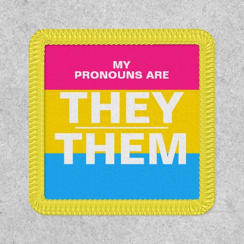 Personalised Pronouns Pansexual Flag Patch