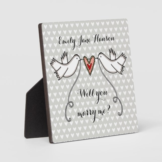 Personalised Proposal Will You Marry Me Plaque (Front)