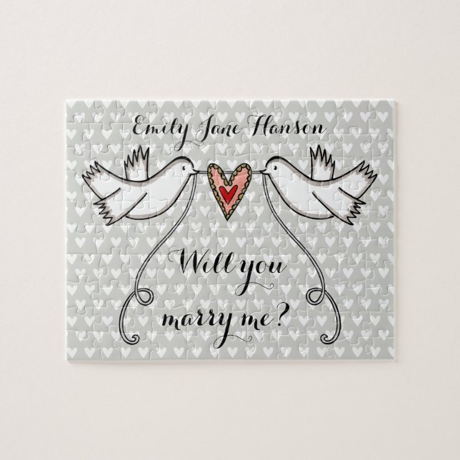 Personalised Proposal Will You Marry Me Puzzle (Horizontal)