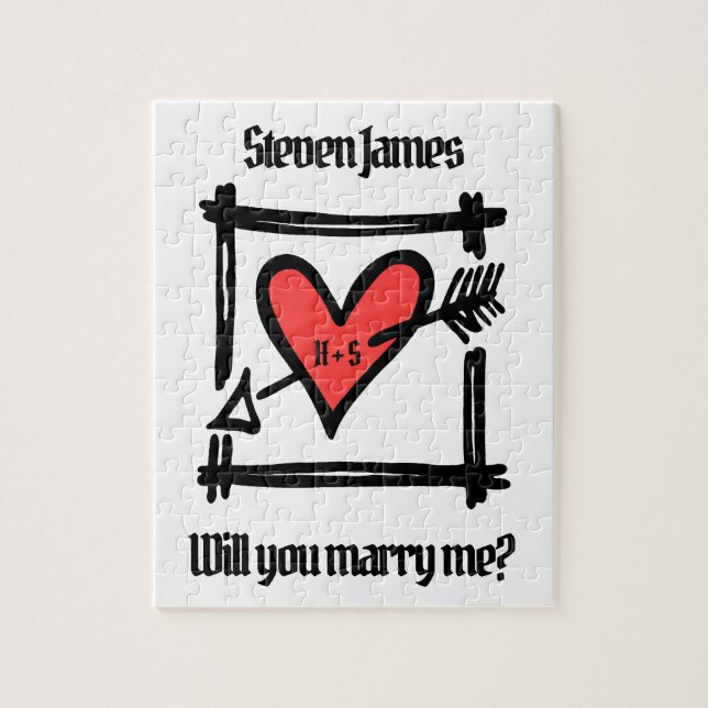 Personalised Proposal Will You Marry Me Puzzle (Vertical)