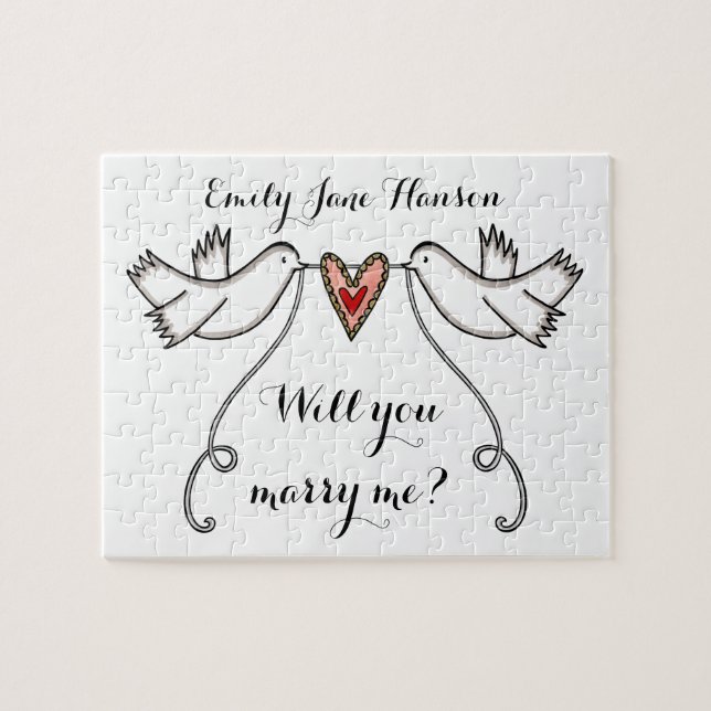 Personalised Proposal Will You Marry Me Puzzle (Horizontal)