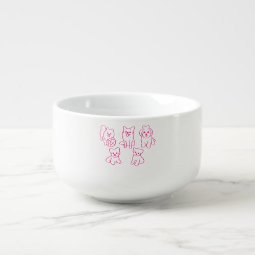 Personalised Puppy Lover Gift soup Dinner Bowls