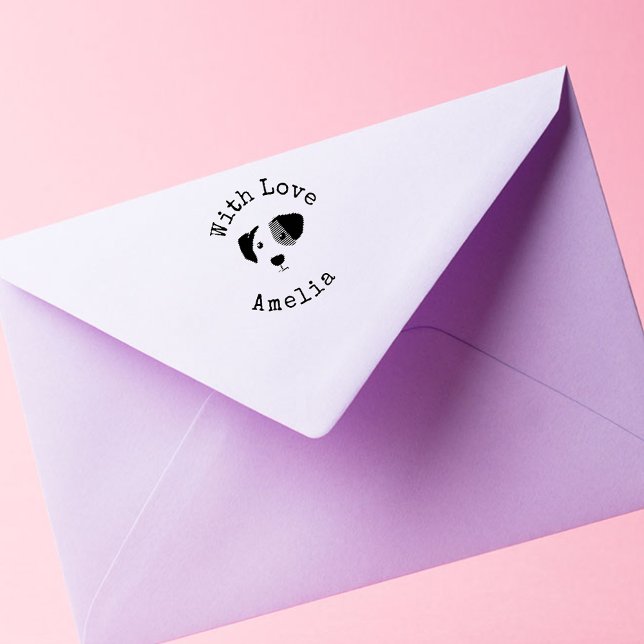 Personalised Puppy With Love Rubber Stamp (Creator Uploaded)