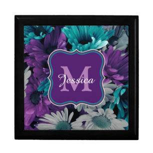 Personalised Purple and Blue Flower Smash Gift Box