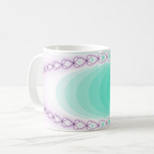Personalised Purple Green Gradient Fractal Coffee Mug